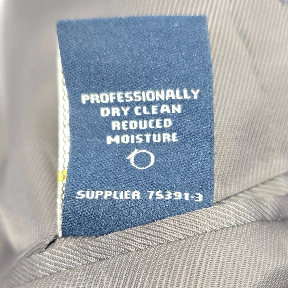 Stafford Mens 44 Reg Classic Fit Year Round Sport‎ Coat Blazer Blue Check